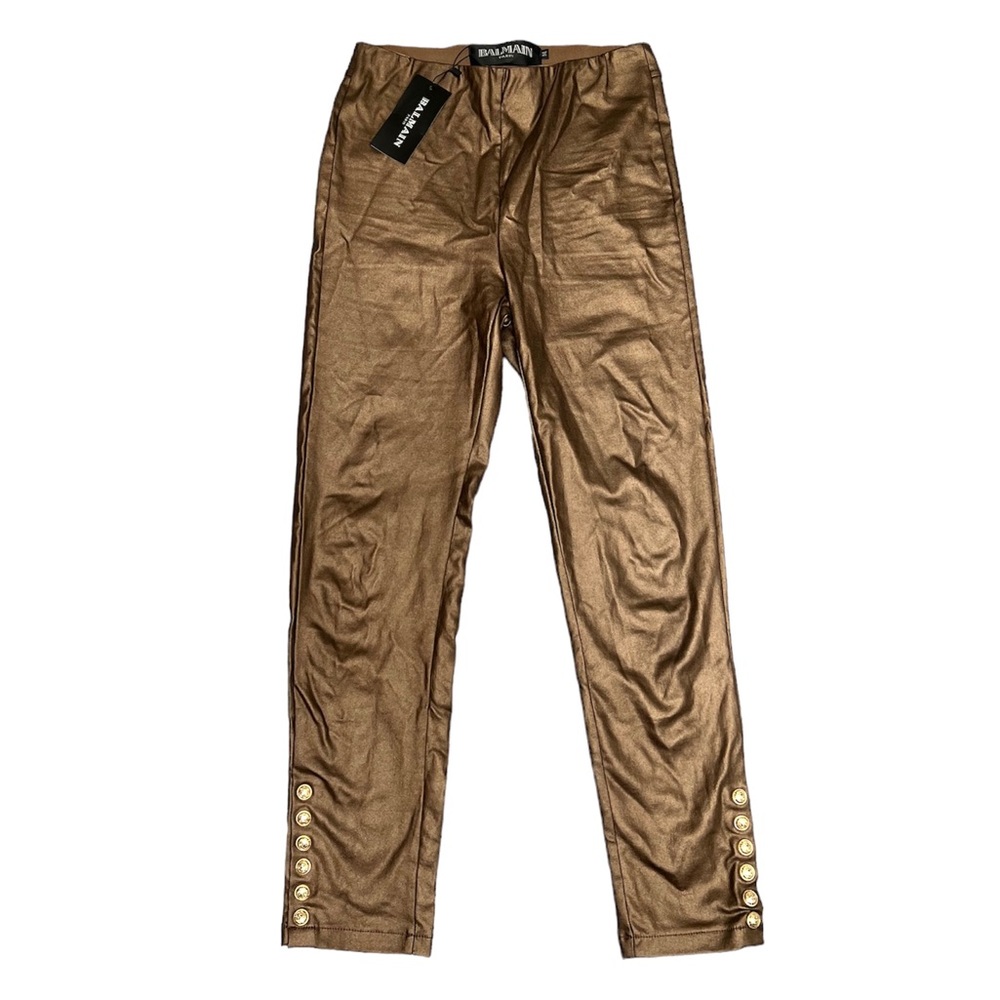 NWT Balmain Metallic leggings
